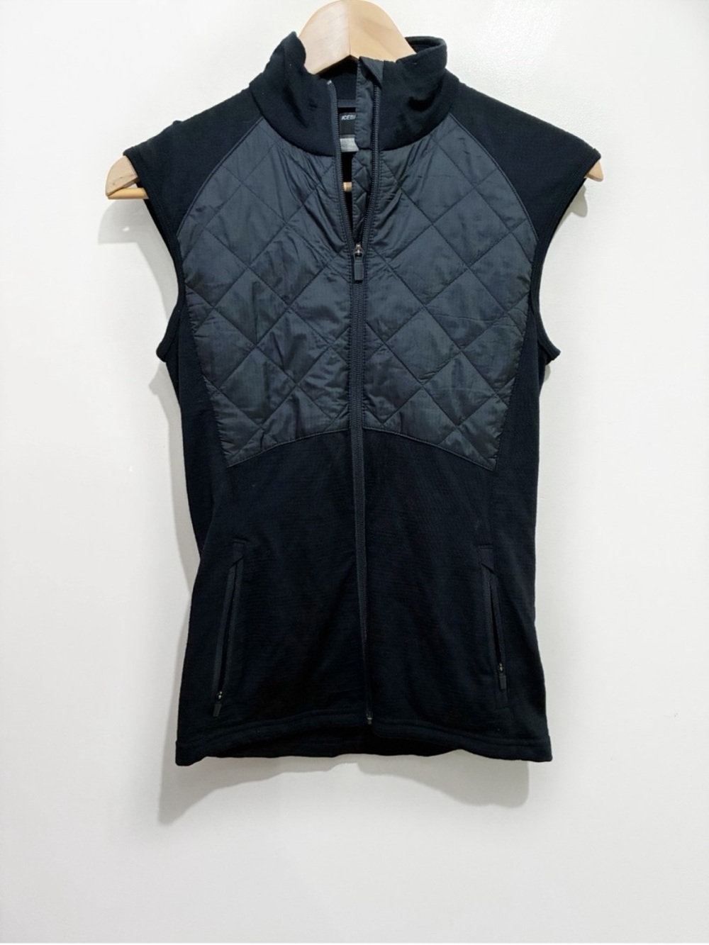 Icebreaker MerinoLOFT Ellipse Quilted Vest Black Women's Size XS